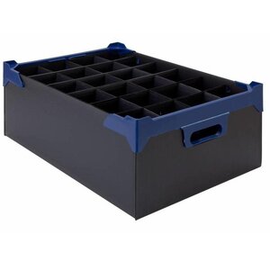 Bar Professional Coffret pour 24 Verres  | 5 pièces Noir | 500x345x200mm