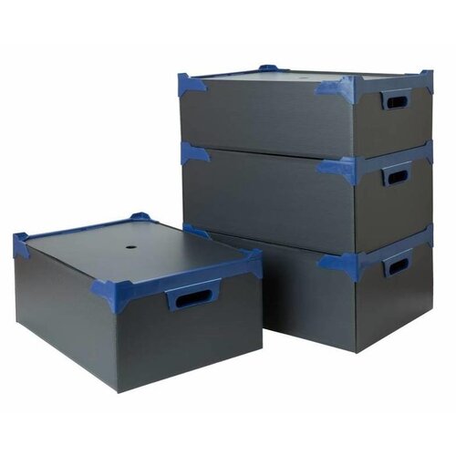 Bar Professional Coffret pour 24 Verres  | 5 pièces Noir | 500x345x200mm