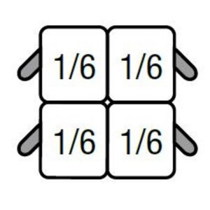 Saro Lot de 4x paniers GN1 / 6 | pour cuiseur de pâtes Saro