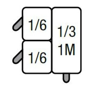Saro Ensemble de 2x paniers GN1 / 6 et 1x GN1 / 3 | pour cuiseur de pâtes Saro