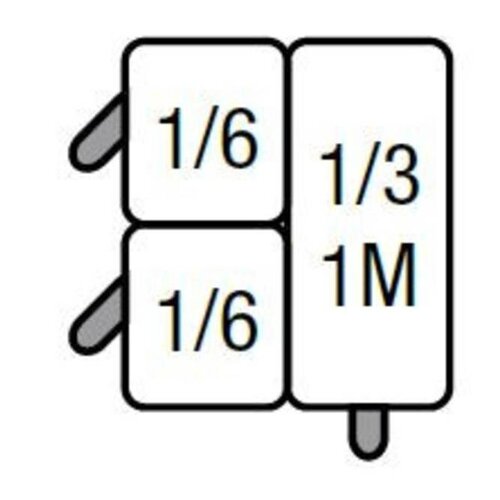 Saro Ensemble de 2x paniers GN1 / 6 et 1x GN1 / 3 | pour cuiseur de pâtes Saro