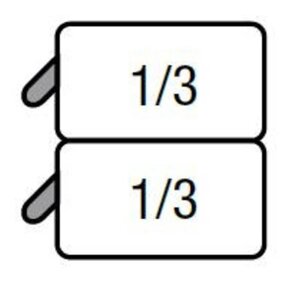 Saro Lot de 2x paniers GN 1/3 | pour cuiseur de pâtes Saro