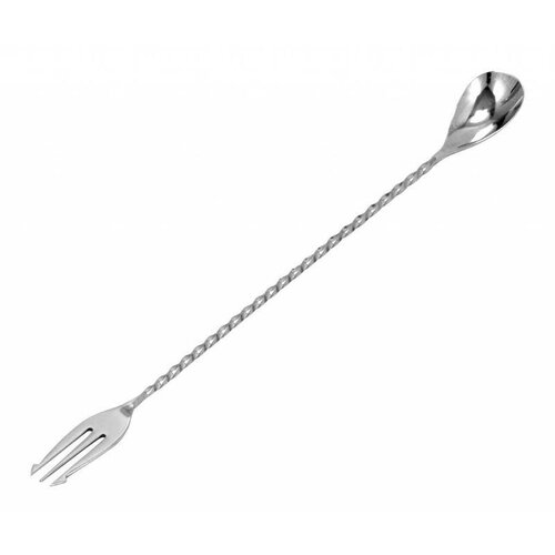 Bar Professional Cuillère à Cocktail | avec Fourchette | Inox