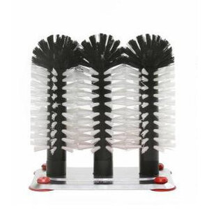 Bar Professional Brosses de Rinçage | Pied Aluminium | 3 Brosses | 3x180mm Bar Professional Brosses de Rinçage | Pied Aluminium | 3 Brosses | 3x180mm