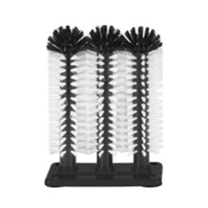 Bar Professional Brosse de Rinçage | Pied en Plastique | 3 Brosses | 3x250mm