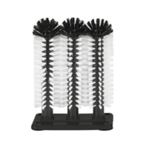 Bar Professional Brosse de Rinçage | Pied en Plastique | 3 Brosses | 3x250mm
