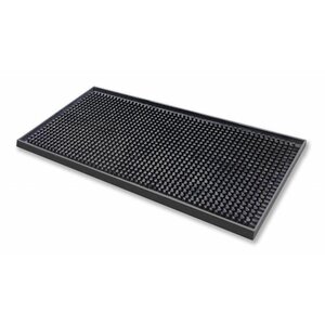 Bar Professional Tapis de Bar | Caoutchouc | Noir | 150x300mm