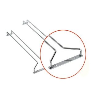 Bar Professional Support pour Verres | Chromé | 400x110mm | Lot de 2 Pièces