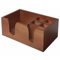 Porte-Serviettes | Différents Compartiments | En Noyer