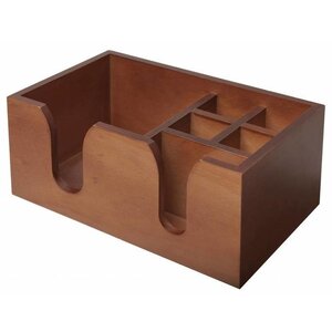 Bar Professional Porte-Serviettes | Différents Compartiments | En Noyer