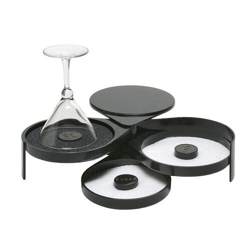 Bar Professional Décorateur Bord de Verre | 3 niveaux | 180x180x(h)75mm