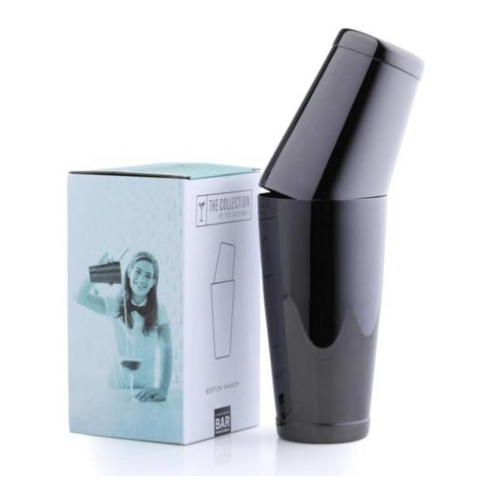 Bar Professional Shaker cocktail de boston 2 parties | Revêtement noir 800 ml