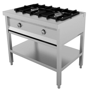 Combisteel Cuisinière à Crêpes | 2 Brûleurs 6,5 kW | 895x600x(H)800mm