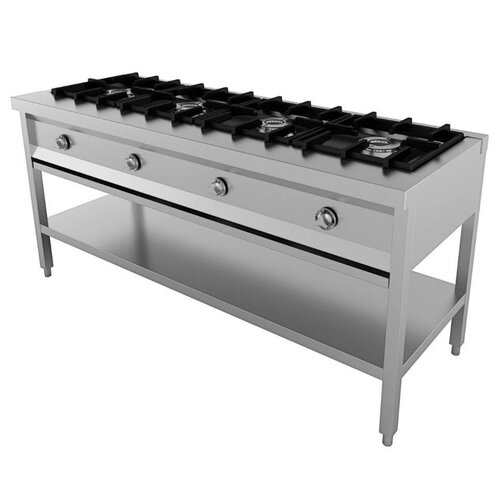 Combisteel Cuisinière à Crêpes | 4 Brûleurs 6,5 kW | 1685x600x(H)800mm