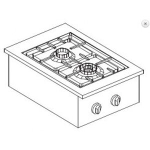 Combisteel Unité de Cuisson | Cuisinière à Gaz 2 Brûleurs | 9 kW | 400x600x(H)270mm Combisteel Unité de Cuisson | Cuisinière à Gaz 2 Brûleurs | 9 kW | 400x600x(H)270mm