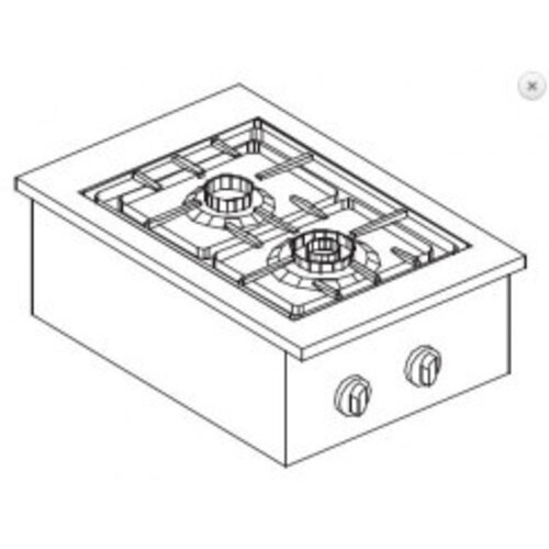 Combisteel Unité de Cuisson | Cuisinière à Gaz 2 Brûleurs | 9 kW | 400x600x(H)270mm Combisteel Unité de Cuisson | Cuisinière à Gaz 2 Brûleurs | 9 kW | 400x600x(H)270mm