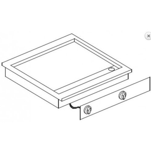 Combisteel Plaque de Cuisson Electrique | Lisse |  Chromé | 3,9 kW | 625x600x(H)181mm