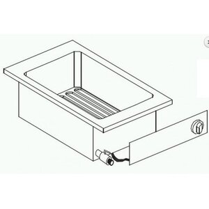 Combisteel Friteuse Electrique | 10 Litres | 5,5 kW | avec Robinet de Vidange | 400x600x(H)356mm