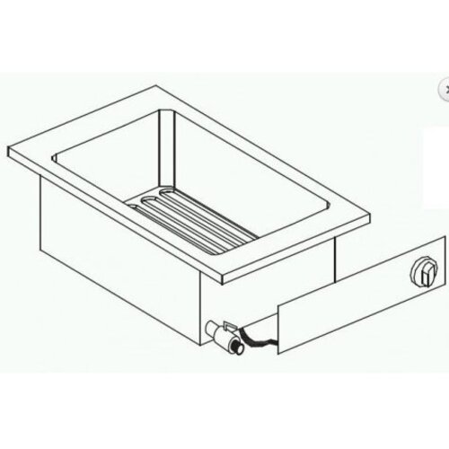 Combisteel Friteuse Electrique | 10 Litres | 5,5 kW | avec Robinet de Vidange | 400x600x(H)356mm