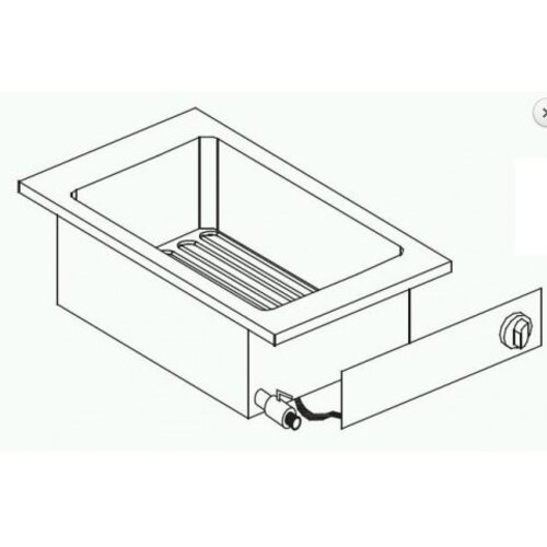 Combisteel Friteuse Electrique | 10 Litres | 7,25 kW | avec Robinet de Vidange | 400x600x(H)356mm