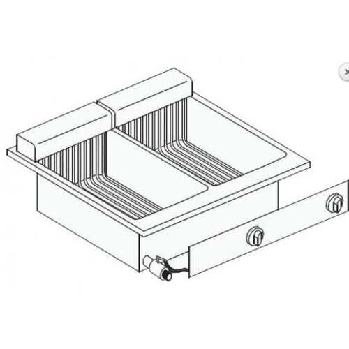 Combisteel Friteuse Electrique | 2x 10 Litres | 11 kW | avec Robinet de Vidange | 600x600x(H)356mm Combisteel Friteuse Electrique | 2x 10 Litres | 11 kW | avec Robinet de Vidange | 600x600x(H)356mm