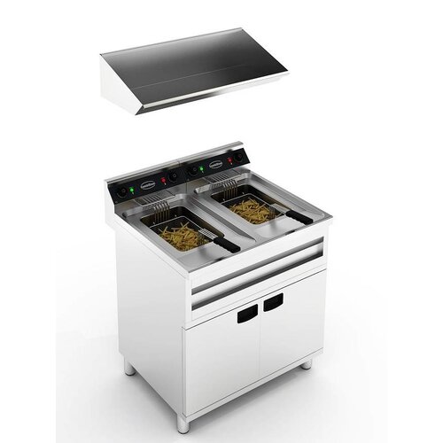 Combisteel Friteuse Electrique | Modèle Autonome | 2x12 Litres | 2x9 kW | 800x700x(H)850mm