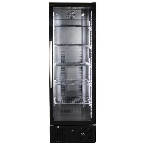 Combisteel Réfrigérateur de Bar | Noir | Modèle Haut | Porte en Verre | 293 Litres | 600x515x(H)1820mm