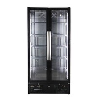 Réfrigérateur de Bar | Noir | Modèle Haut | Portes en Verre | 458 Litres | 900x515x(H)1820mm