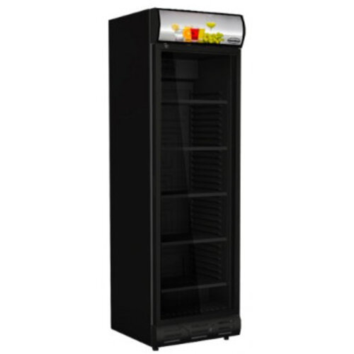 Combisteel Vitrine Réfrigérée | Noir | Porte en Verre | 382 Litres | 595x650x(H)2000mm