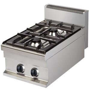 Combisteel Base 700 Cuisinière à Gaz | 2 Brûleurs | 2x 6 kW | 400x700x(H)290mm