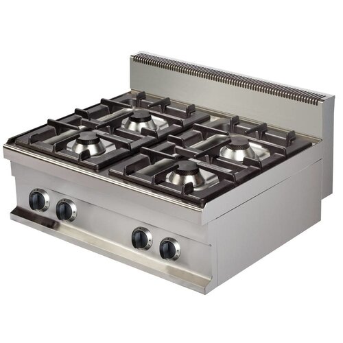 Combisteel Cuisinière à Gaz | Base 700  | 4 Brûleurs | 4x 6 kW | 800x700x(H)290mm