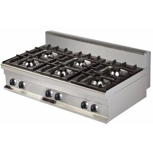 Combisteel Cuisinière à Gaz | Base 700 | 6 Brûleurs | 6x 6 kW | 1200x700x(H)290mm
