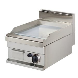 Combisteel Plaque de Cuisson | Base 700  | Grill à Gaz | 6 kW | Chrome Lisse | 400x700x(H)290mm