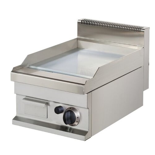 Combisteel Plaque de Cuisson | Base 700  | Grill à Gaz | 6 kW | Chrome Lisse | 400x700x(H)290mm