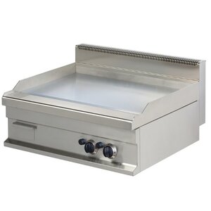 Combisteel Plaque de Cuisson | Grill à Gaz | 2x 6 kW | Chrome Lisse | 800x700x(H)290mm