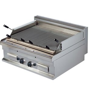 Combisteel Grill à Pierres de Lave à Gaz | Base 700 | 2 x 7 kW | 800x700x(H)290mm