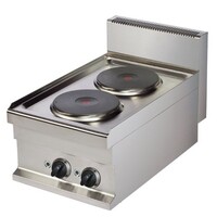 Cuisinière Electrique | Base 700  |  2 Plaques | 2x 2,6 kW | 400x700x(H)290mm