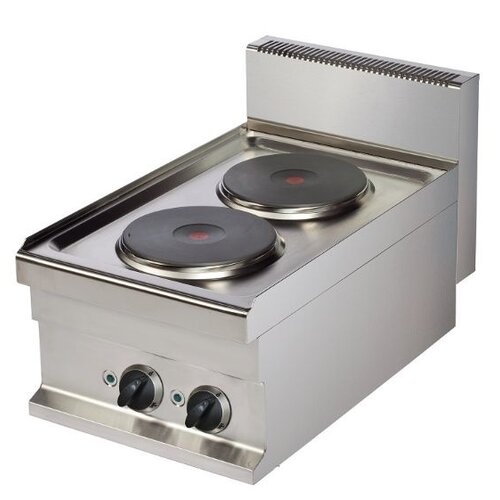 Combisteel Cuisinière Electrique | Base 700  |  2 Plaques | 2x 2,6 kW | 400x700x(H)290mm