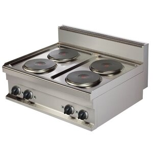 Combisteel Cuisinière Electrique | Base 700 | 4 Plaques | 4x 2,6 kW | 800x700x(H)290mm Combisteel Cuisinière Electrique | Base 700 | 4 Plaques | 4x 2,6 kW | 800x700x(H)290mm