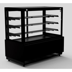 Combisteel Comptoir Vitrine Réfrigérée Nero | Noir | +4/ +12°C | Eclairage LED | Disponible en 2 Tailles