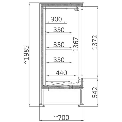 Combisteel Chambre Froide Murale Fiona | Blanc | +1/ +10°C | Eclairage LED | Disponible en 3 Tailles