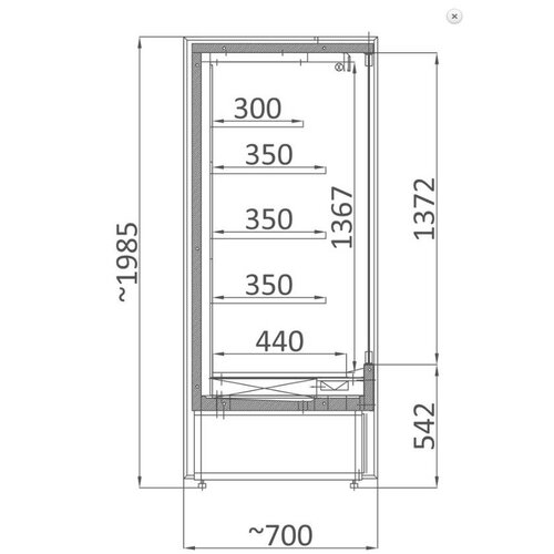 Combisteel Chambre Froide Murale Fiona | Noir | +1/ +10°C | Eclairage LED | Disponible en 3 Tailles