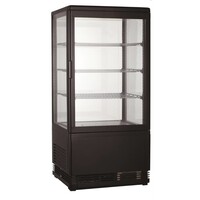 Vitrine Réfrigérée | Noir | Modèle de Table | Carré | Disponible en 3 Tailles