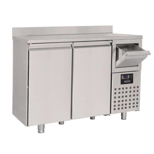 Combisteel Comptoir Réfrigéré | Inox | 2 Portes | 550 Litres | 1580x600x(H)1050mm