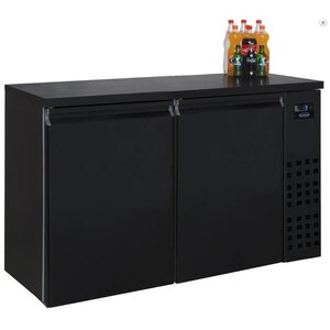 Combisteel Réfrigérateur de Bar | Noir | 2 Portes | 320 Litres | 1380x550x(H)950mm