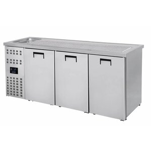 Combisteel Refroidisseur de Bière | 3 Portes | Evier à Gauche (300x500mm) | 2100x700x(H)960mm