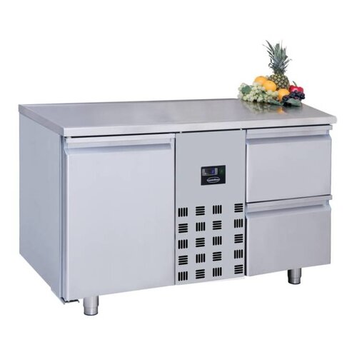 Combisteel Comptoir Réfrigéré | Pro Line | 1 Porte et 2 Tiroirs | 251 Litres | 1300x700x(H)850mm Combisteel Comptoir Réfrigéré | Pro Line | 1 Porte et 2 Tiroirs | 251 Litres | 1300x700x(H)850mm