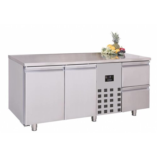 Combisteel Comptoir Réfrigéré | Pro Line | 2 Portes et 2 Tiroirs | 474 Litres | 1785x700x(H)850mm Combisteel Comptoir Réfrigéré | Pro Line | 2 Portes et 2 Tiroirs | 474 Litres | 1785x700x(H)850mm