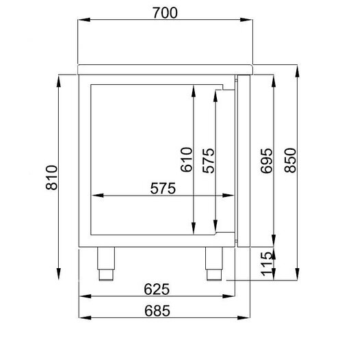 Combisteel Comptoir Réfrigéré | Pro Line | 6 Tiroirs | 474 Litres | 1785x700x(H)850mm
