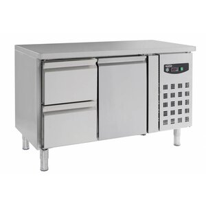 Combisteel Comptoir Réfrigéré | 1 Porte et 2 Tiroirs | 282 Litres | 1360x700x(H)850mm Combisteel Comptoir Réfrigéré | 1 Porte et 2 Tiroirs | 282 Litres | 1360x700x(H)850mm